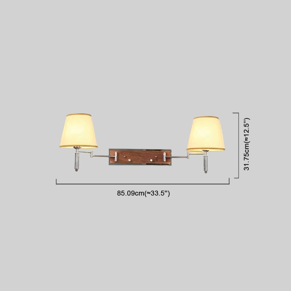 Modern Wandlampe LED Trapezförmig Holzfarbe Metall Schlafzimmer