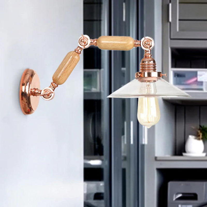 Modern  Wandleuchte Metall Rosegold Schlafzimmer