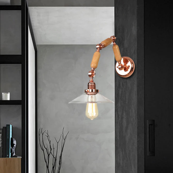 Modern  Wandleuchte Metall Rosegold Schlafzimmer