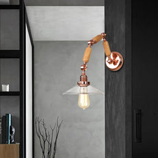 Modern  Wandleuchte Metall Rosegold Schlafzimmer