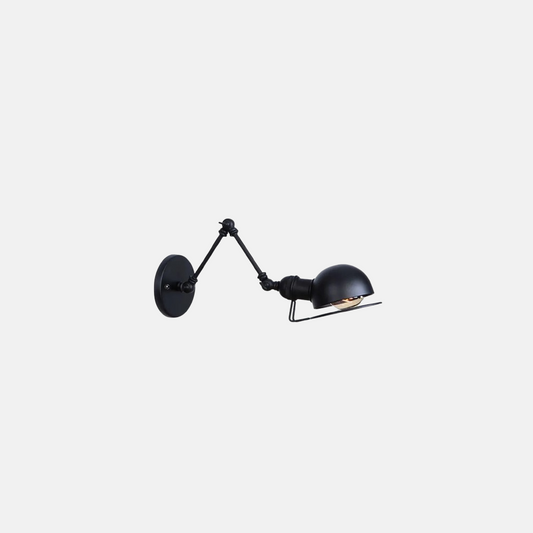 Industriell  Wandleuchte LED Kappenförmig Schwarz Metall Schlafzimmer