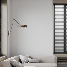 Industriell  Wandleuchte LED Kappenförmig Schwarz Metall Schlafzimmer