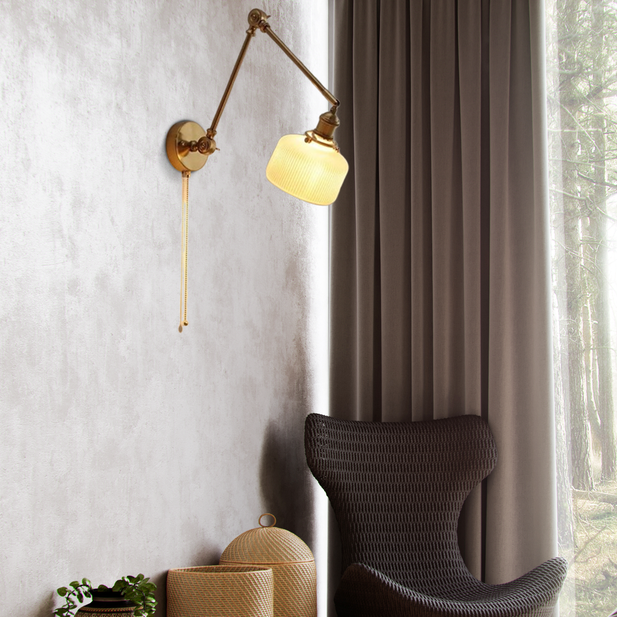 Vintage  Wandlampe LED Geometrischer Keramik Wohnzimmer