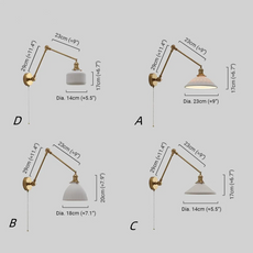 Vintage  Wandlampe LED Geometrischer Keramik Wohnzimmer
