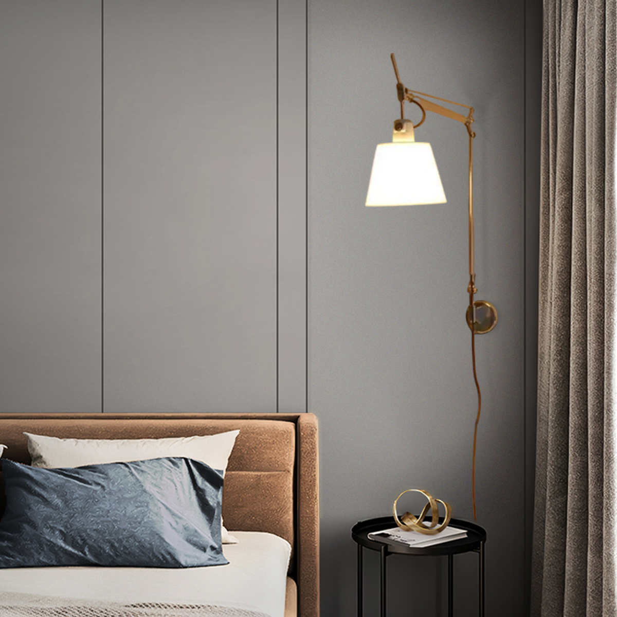 Modern Wandlampe LED Kuppel Silber Metall Wohnzimmer