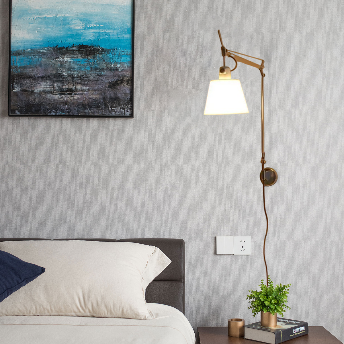 Modern Wandlampe LED Kuppel Silber Metall Wohnzimmer