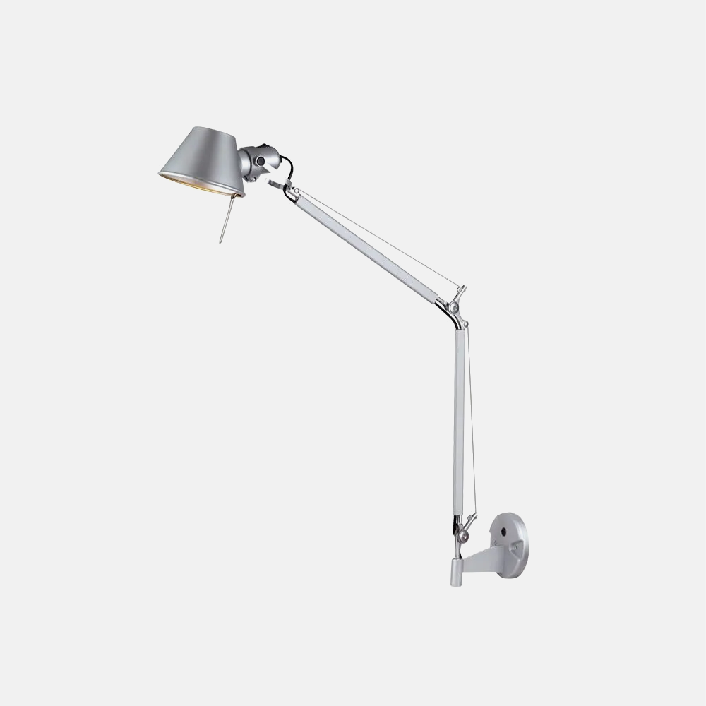 Modern Wandlampe Metall Silber Wohnzimmer