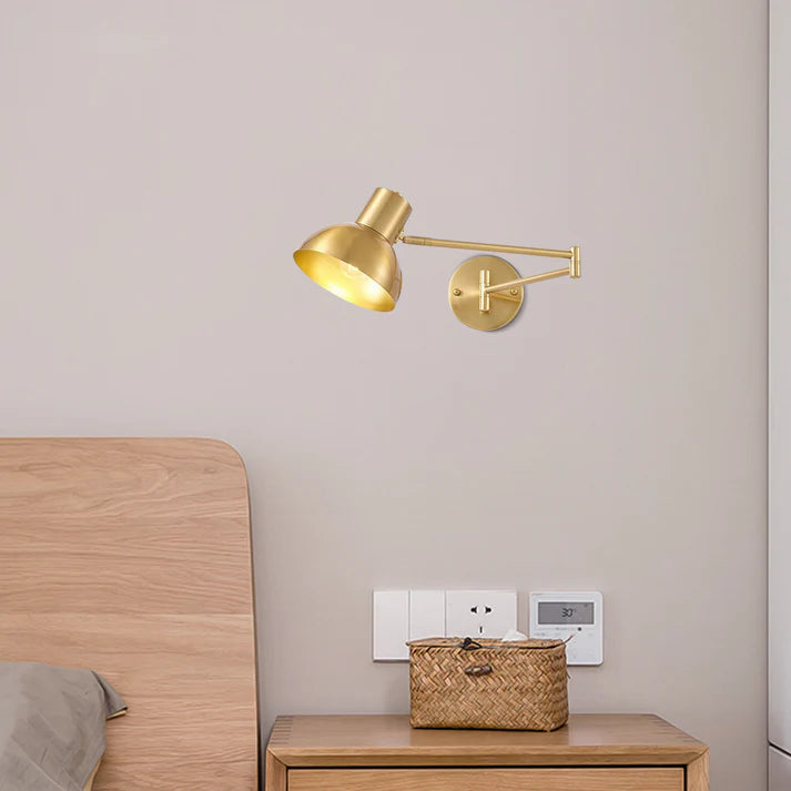 Modern Metall Zylindrisch Gold Wandlampe Wohnzimmer
