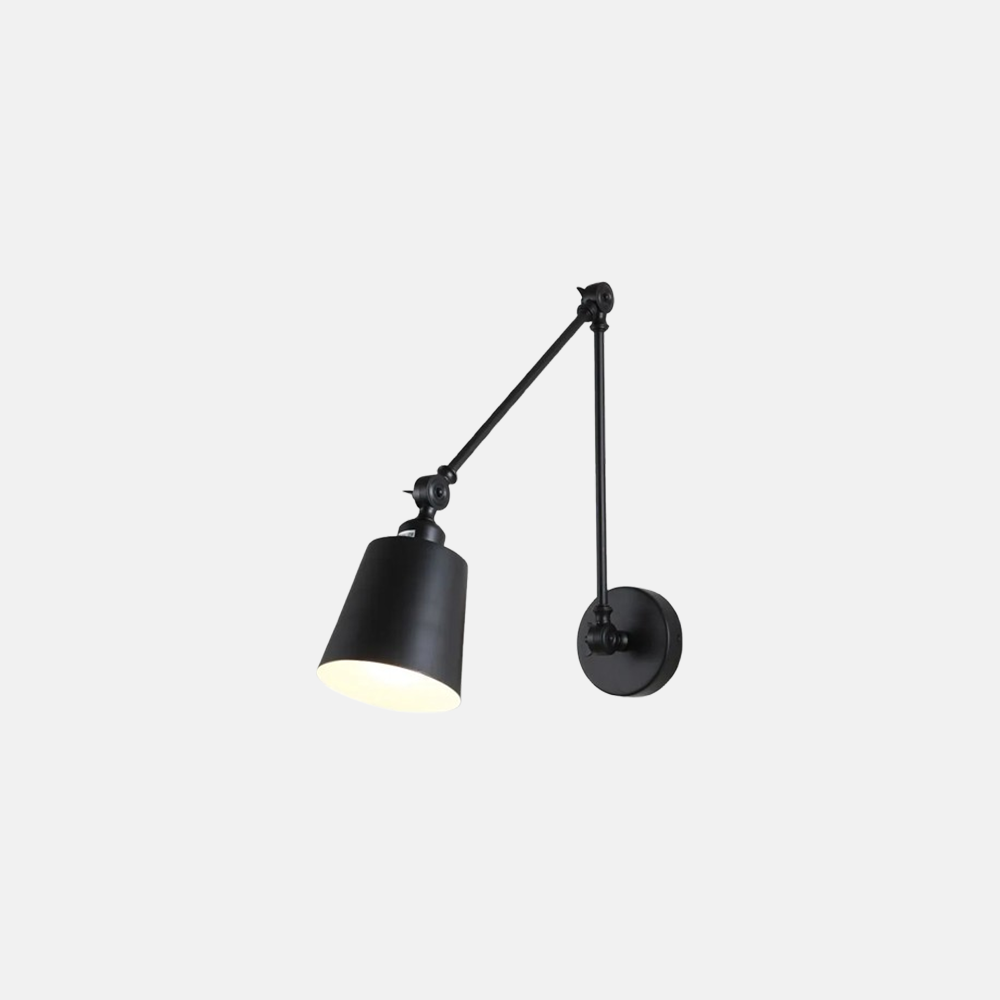 Industriell Wandlampe LED  Kuppel Metall Weiß Wohnzimmer