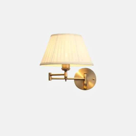 Vintage Wandleuchte Stoff Weiß Schlafzimmer