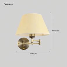 Vintage Wandleuchte Stoff Weiß Schlafzimmer