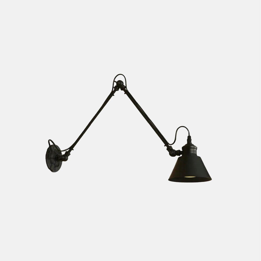Modern Wandlampe Metall Schwarz Wohnzimmer