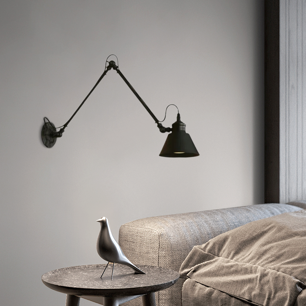 Modern Wandlampe Metall Schwarz Wohnzimmer