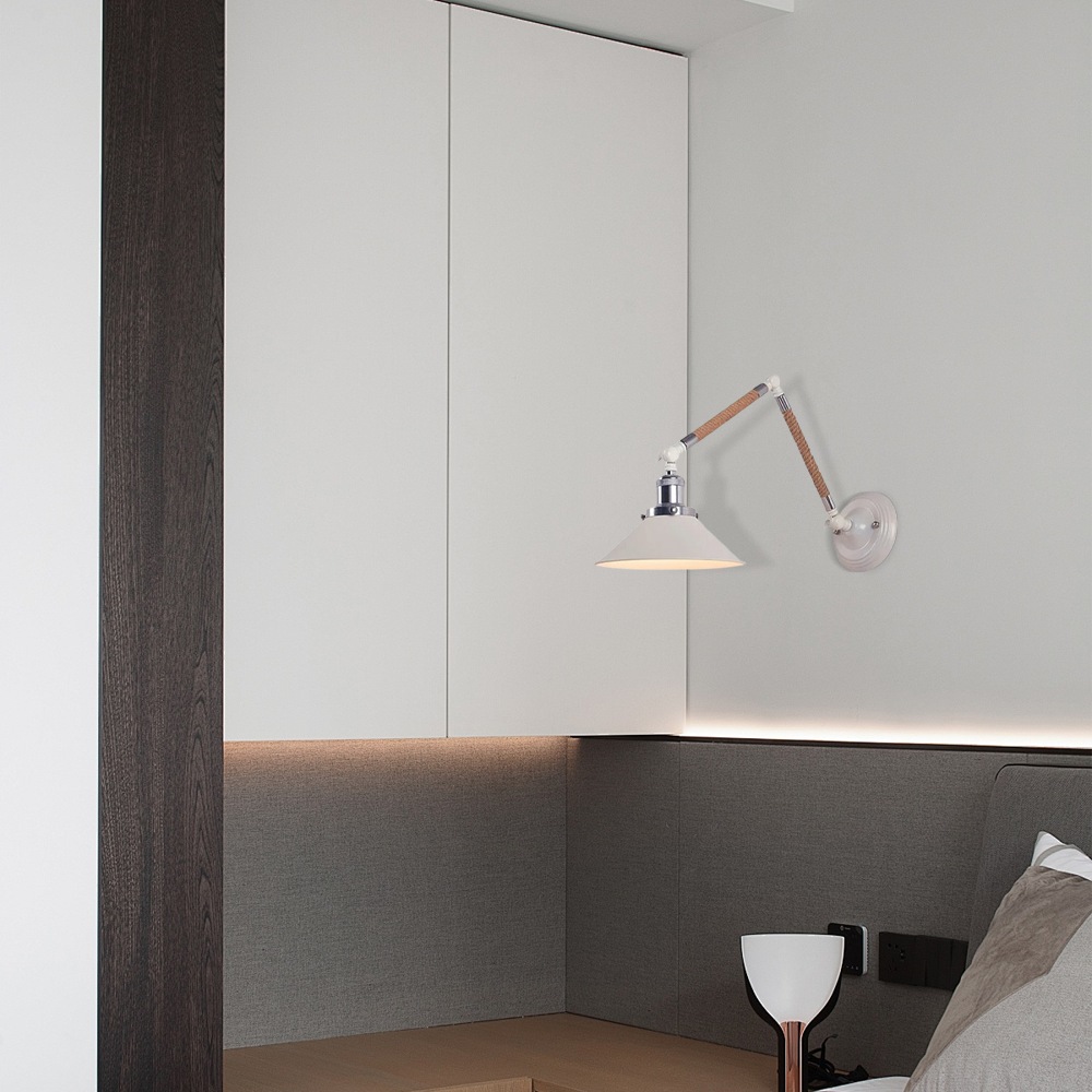 Modern Wandleuchte LED Weiß Metall Schlafzimmer