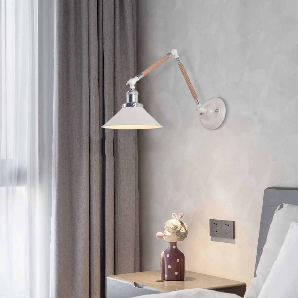Modern Wandleuchte LED Weiß Seil Metall Schlafzimmer