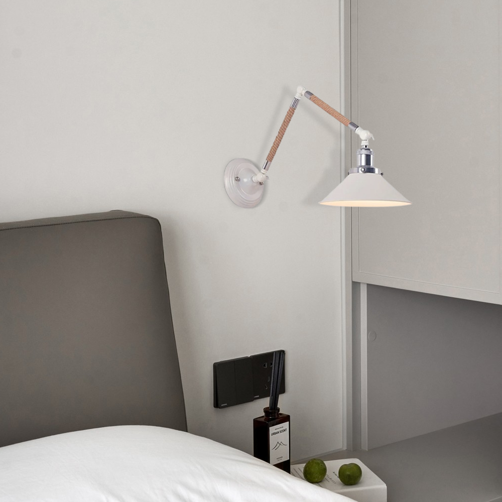 Modern Wandleuchte LED Weiß Metall Schlafzimmer