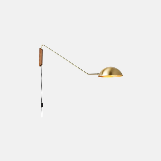 Industriell Wandleuchte LED Kappenförmig Metall Gold Wohnzimmer