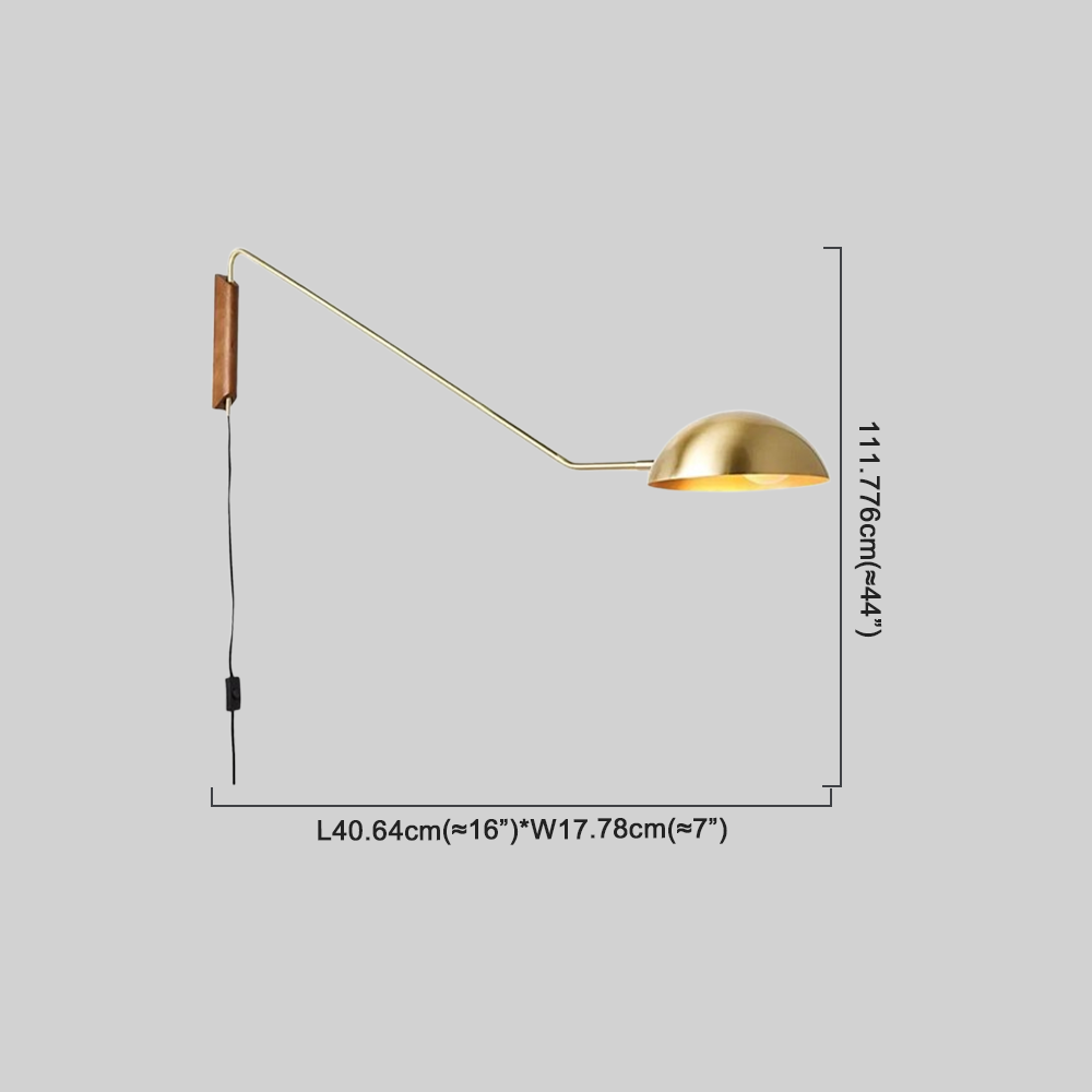 Industriell Wandleuchte LED Kappenförmig Metall Gold Wohnzimmer