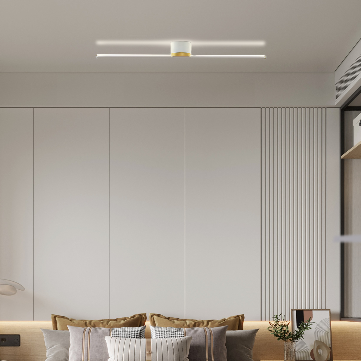 Minimalistische LED-Deckenleuchte -L40cm B-Aufwartslicht
