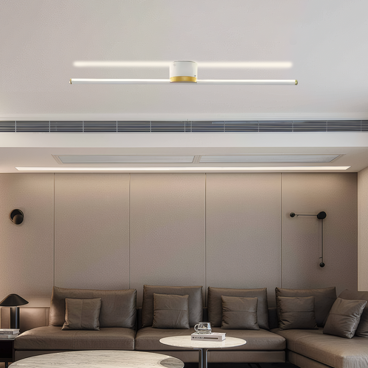 Minimalistische LED-Deckenleuchte für angenehmes Licht L61cm-B-Aufwärtslicht