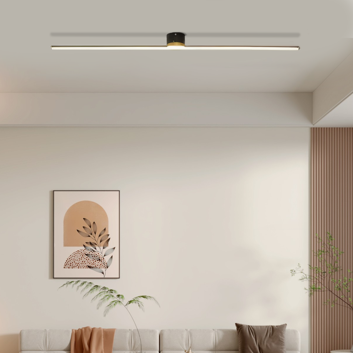 Minimalistische LED-Deckenleuchte-L100cm-A Abwärtslicht