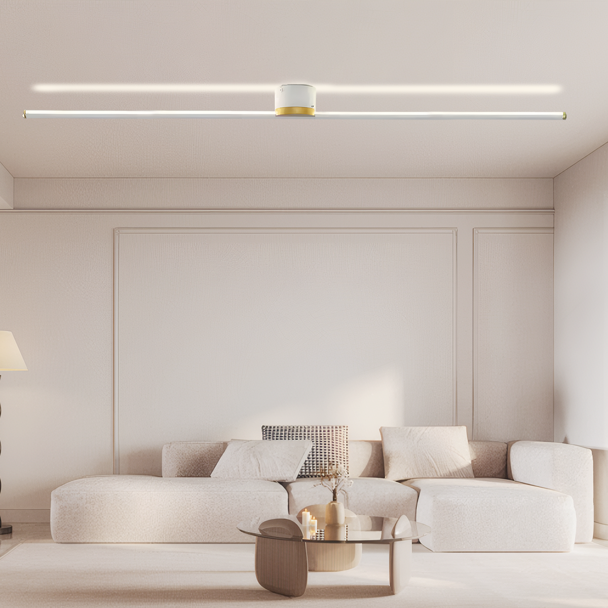 Minimalistische LED-Deckenleuchte - verleiht Ihrem Wohnzimmer heller L121cm-B-Aufwärtslicht