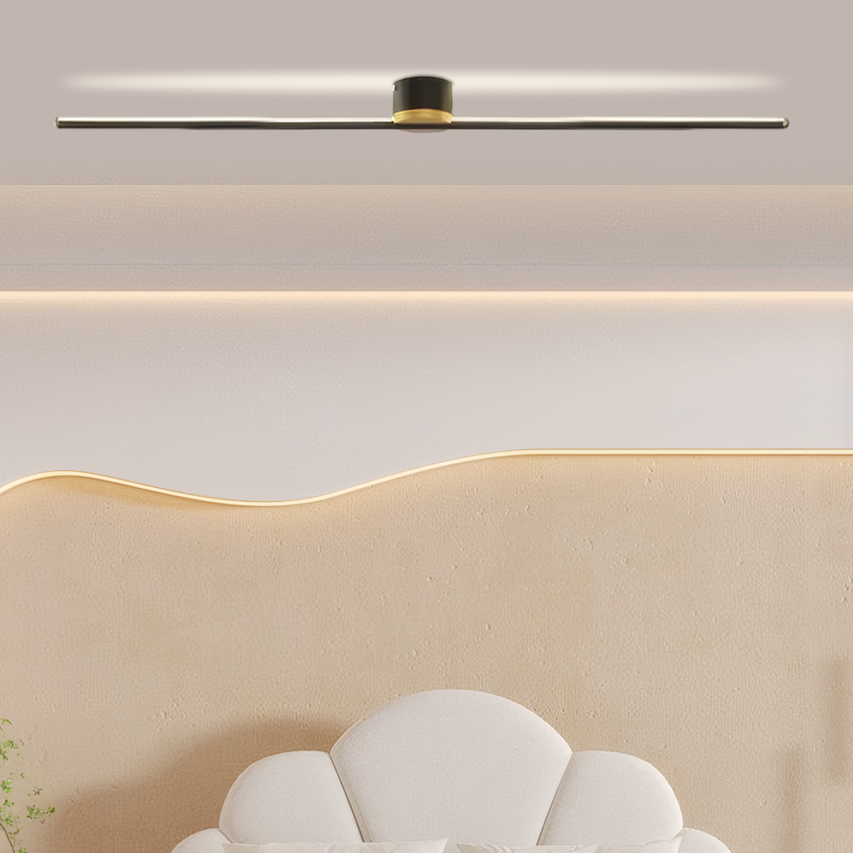 Minimalistische LED-Deckenleuchte-L121cm-B Aufwärtslicht