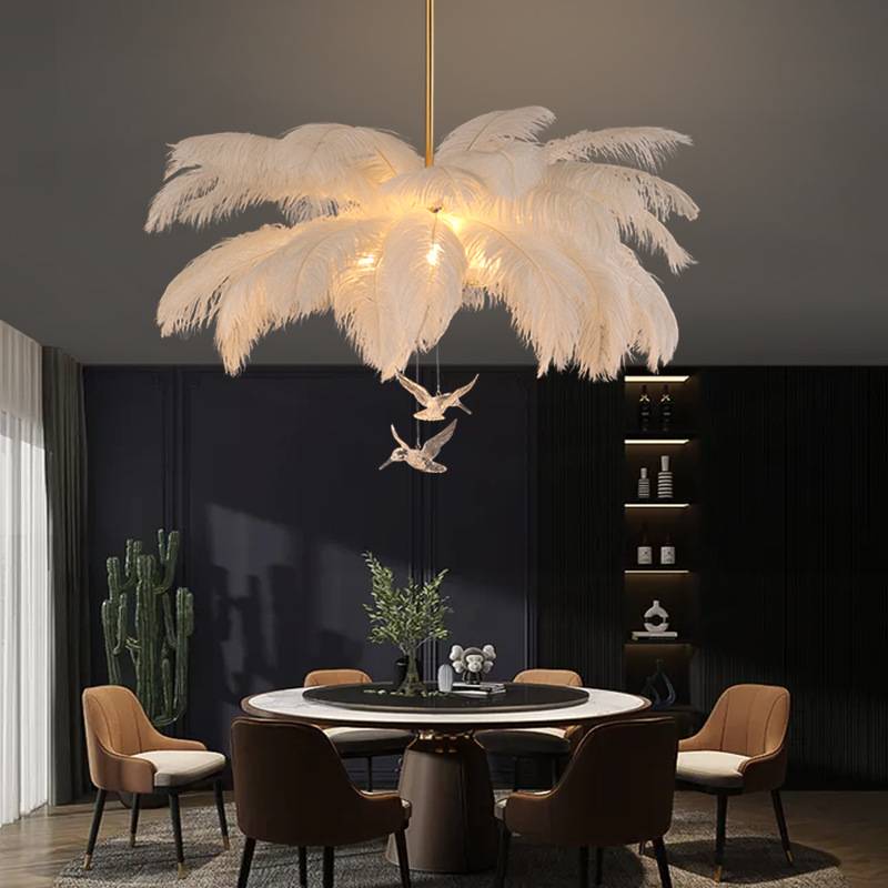 Weiße Pendelleuchte für Esszimmer