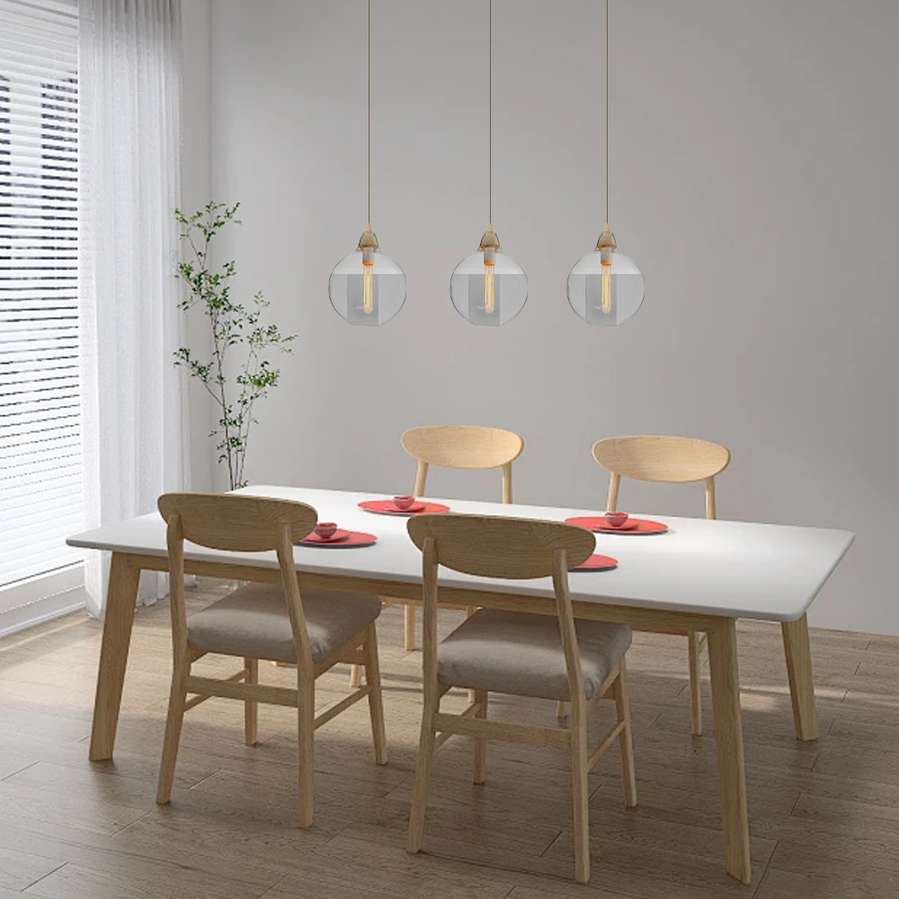 Klar Glas Pendelleuchte passend für Esszimmer