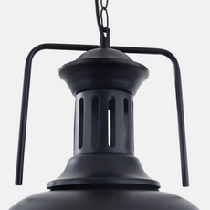 Vintage Pendelleuchte LED  Schwarz Metall Esszimmmer 