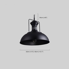 Vintage Pendelleuchte LED  Schwarz Metall Esszimmmer 