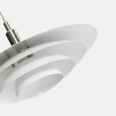 Modern Pendelleuchte LED Frisbee Weiß Metall Esszimmer