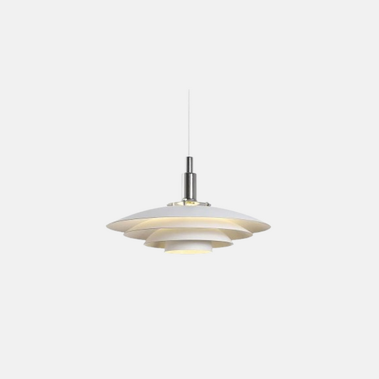 Modern Pendelleuchte LED Frisbee Weiß Metall Esszimmer