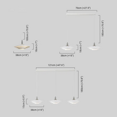 Modern Pendelleuchte LED Frisbee Weiß Metall Esszimmer