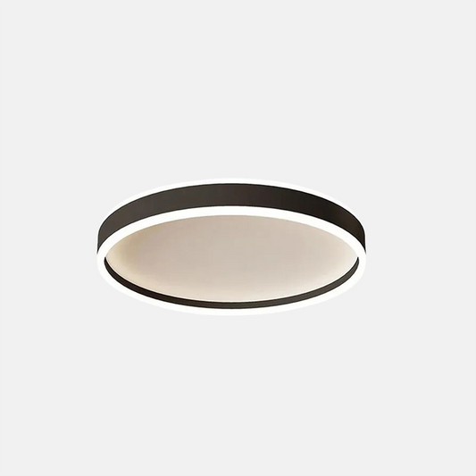 Minimalistisch Deckenleuchte LED Ring Schwarz Metall Schlafzimmer