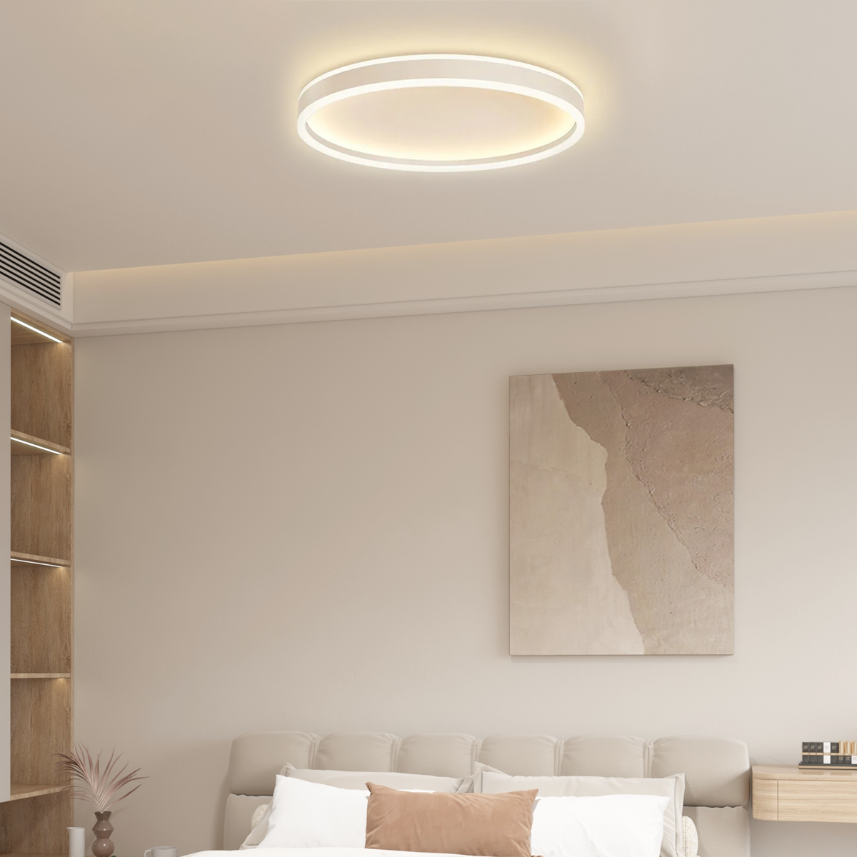 Minimalistisch Deckenleuchte LED Ring  Metall Schlafzimmer