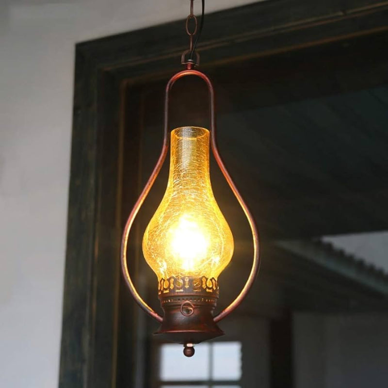 Vintage Pendelleuchte Metall  Kupfer Wohnzimmer