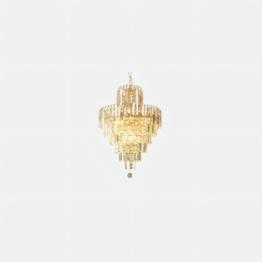 Royal Pendelleuchte Kristall Gold Wohnzimmer
