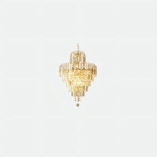 Royal Pendelleuchte Kristall Gold Wohnzimmer