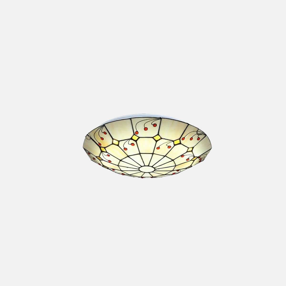 Vintage Deckenleuchte LED Rund Gold Glas Wohnzimmer