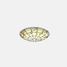 Vintage Deckenleuchte LED Rund Gold Glas Wohnzimmer