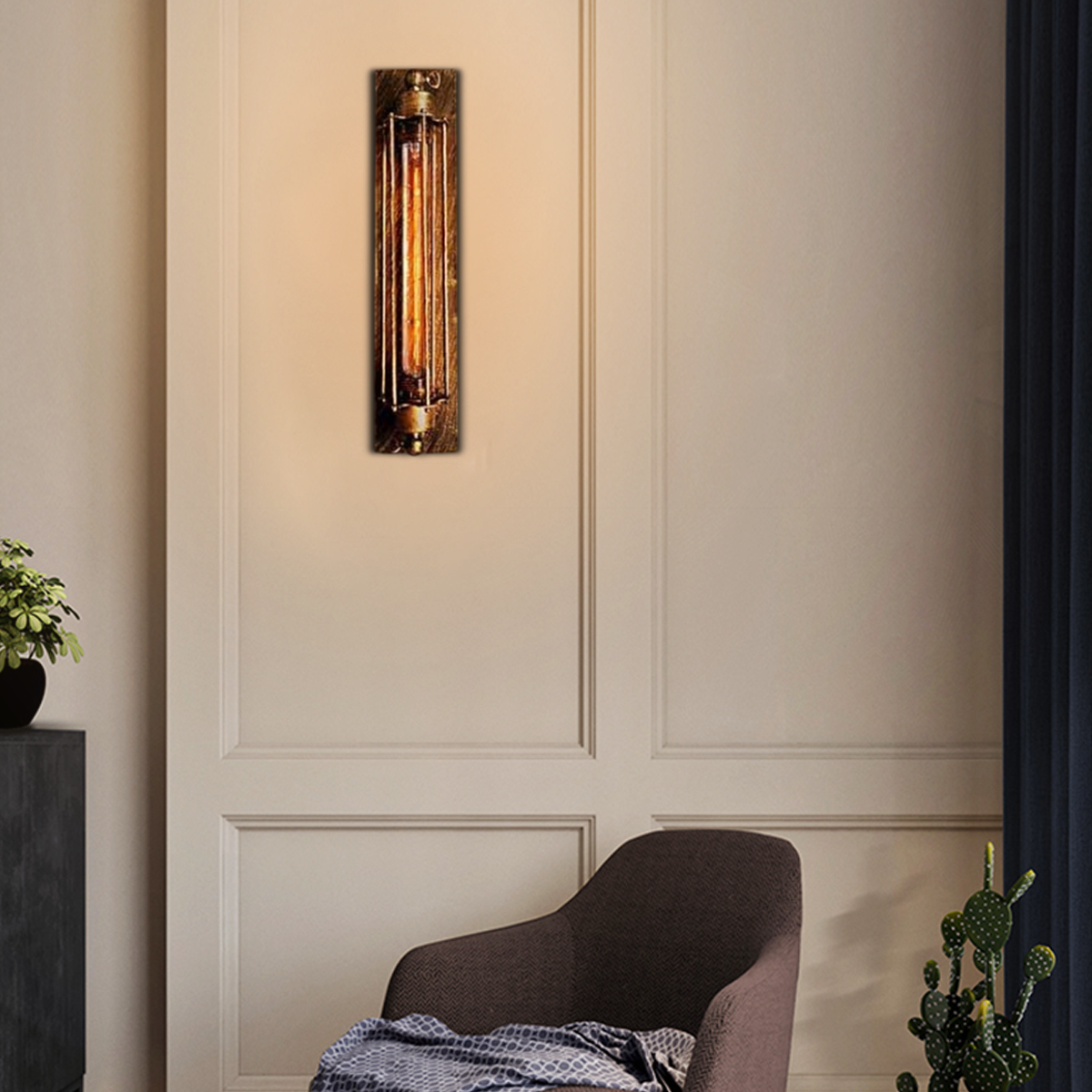 Industrielle Wandleuchte LED Metall Zylinder Wohn/Schlafzimmer/Treppenhaus