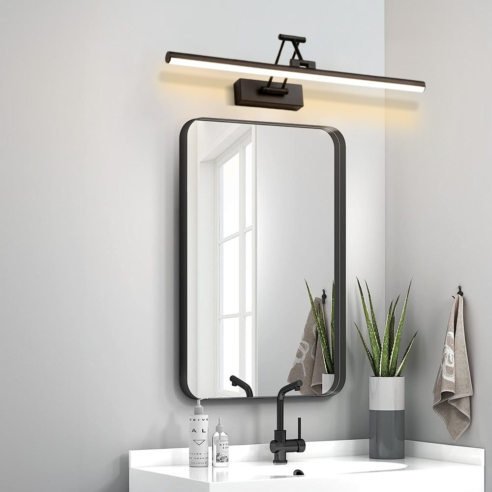 Modern Wandlampe LED Metall Linear Schwarz Badzimmer