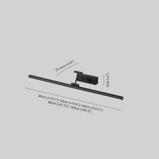 Modern Wandlampe LED Metall Linear Schwarz Badzimmer