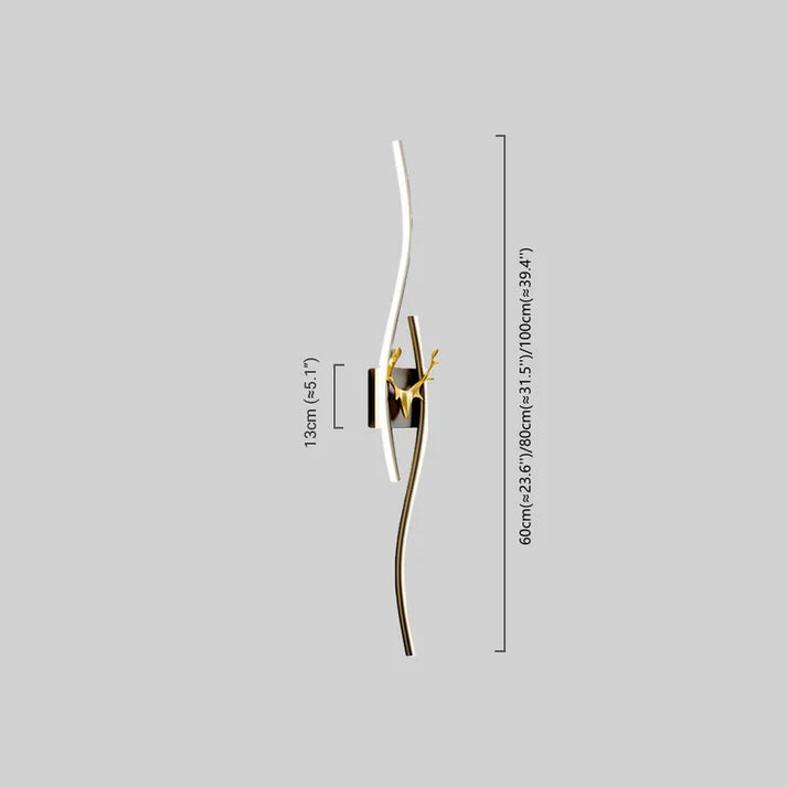 Modern Wandlampe Metall Schwarz/Gold Esszimmer