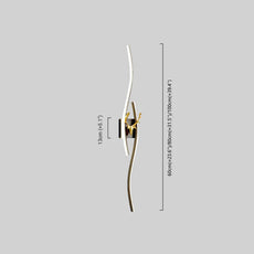 Modern Wandlampe Metall Schwarz/Gold Esszimmer