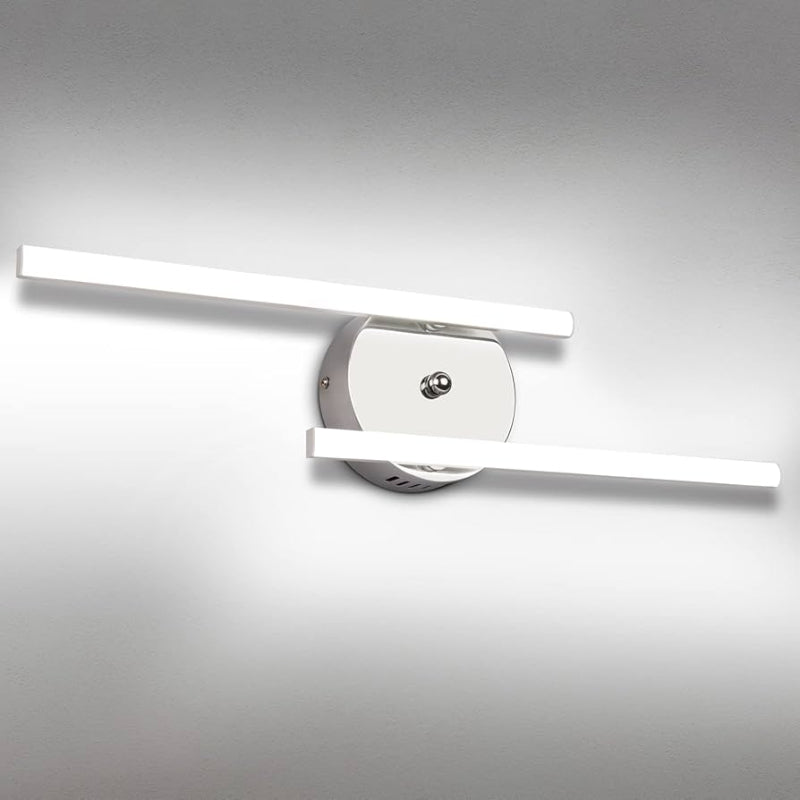 Modern Wandleuchte Metall Schwarz/Silber Badezimmer