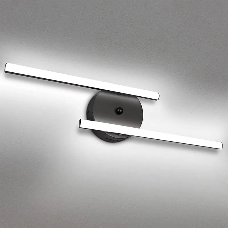 Modern Wandleuchte Metall Schwarz/Silber Badezimmer
