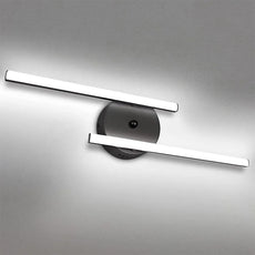 Modern Wandleuchte Metall Schwarz/Silber Badezimmer