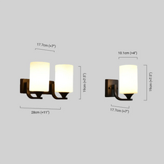 Maßzeichnung der moderne LED-Wandlampe 